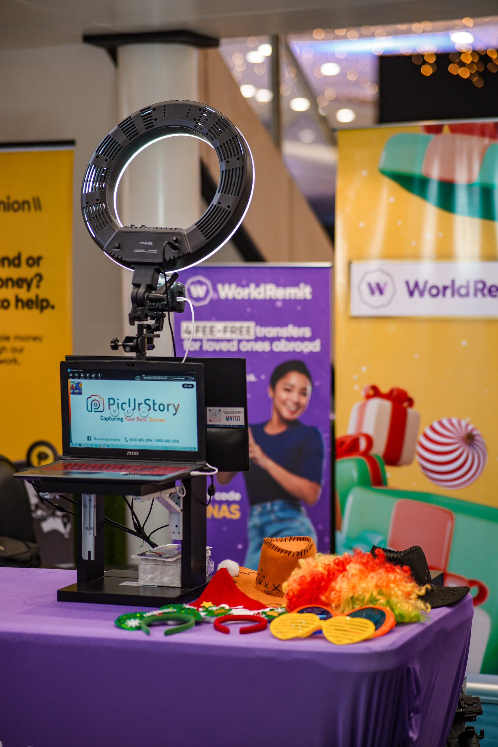Pic Ur Story Photobooth Setup for World Remit Event 